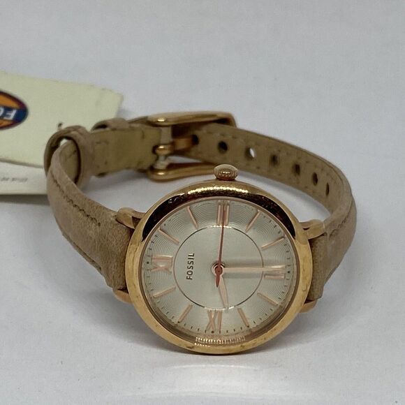 Fossil Jacqueline ES3802 Women's Beige Leather Analog Dial Quartz Watch JK870 - Picture 7 of 12
